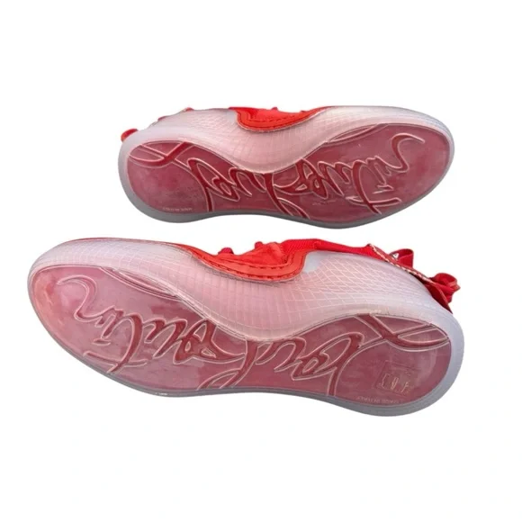 Christian Louboutin Red Arpoador Suede Sneakers Size 37 - Picture 11 of 11